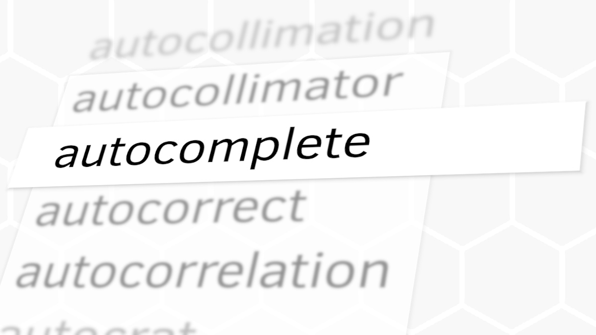 Intelligent Contextual Autocomplete | srgdev.com